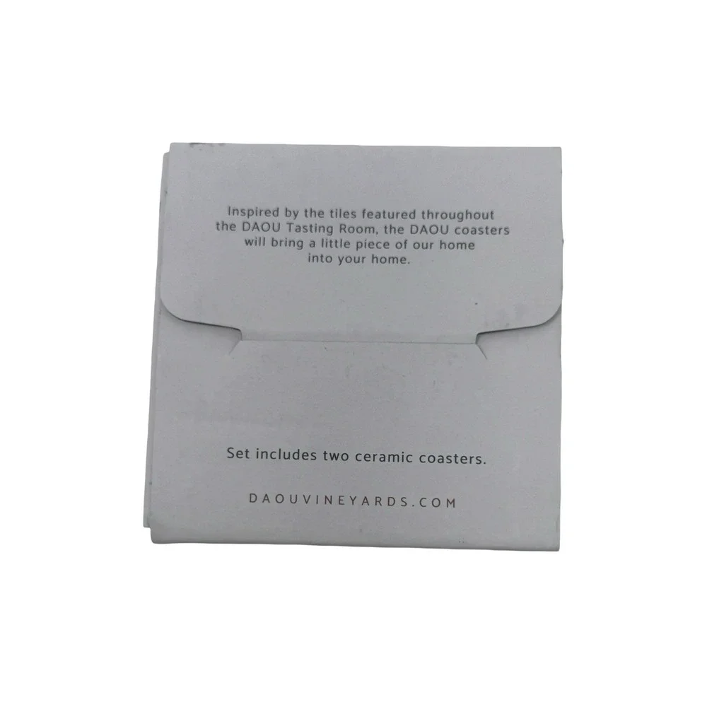 DAOU VINEYARDS Ceramic Coasters Set Of 2 NEW IN BOX Lebanese Exclusive Set